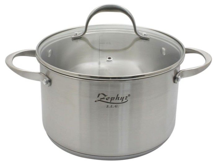 Oala inox cu capac yena, maner inox, 6.5 l, 24 cm, zephyr foto mare Oala inox cu capac yena, maner inox, 6.5 l, 24 cm, zephyr foto mare