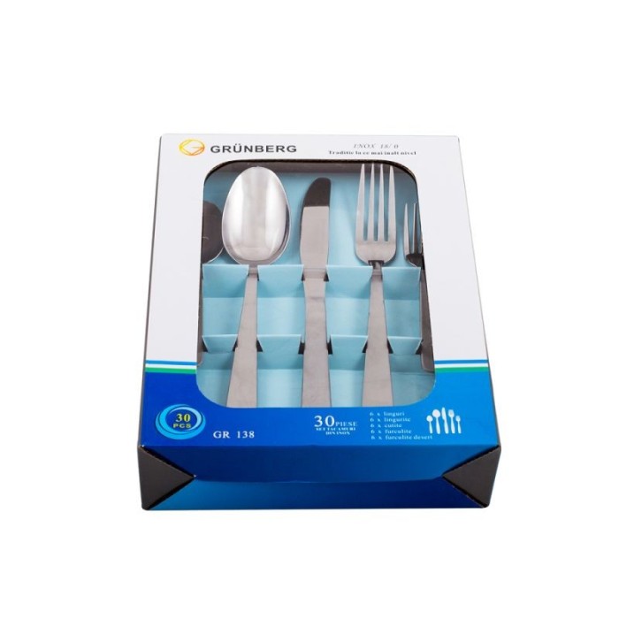 Set tacamuri 30 piese, Grunberg, Inox foto mare Set tacamuri 30 piese, Grunberg, Inox foto mare