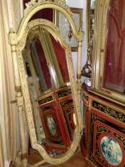 oglinda rabatabila,1,92cm inaltime,rabatabila,vintage,rama lemn,oglinda bizotata foto
