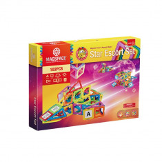 Joc Magnetic Star Escort Set 102 piese Mumu Toys foto