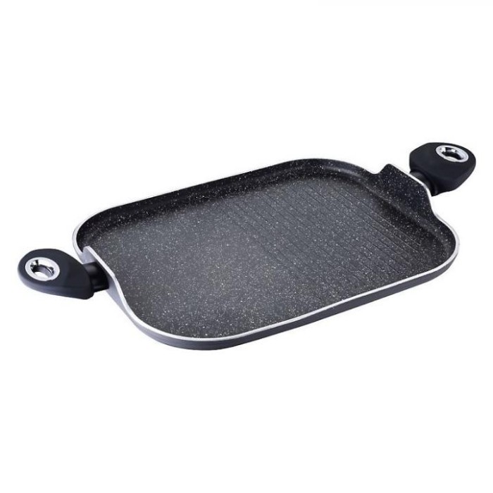 Tigaie grill marmorata, Bergner, 50.8X29.2X5.2CM foto mare Tigaie grill marmorata, Bergner, 50.8X29.2X5.2CM foto mare