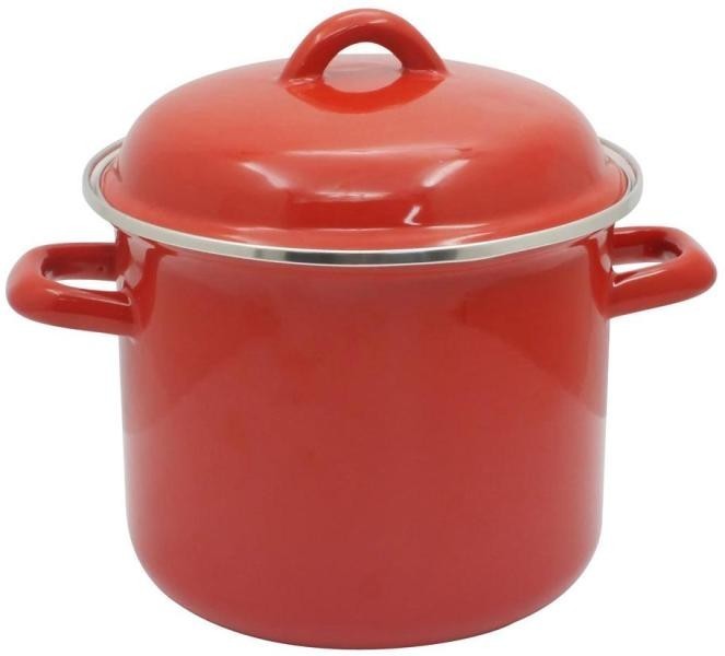 Oala emailata cu capac emailat, 10l, diametru 26cm. Sapir foto mare Oala emailata cu capac emailat, 10l, diametru 26cm. Sapir foto mare