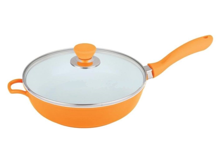 Tigaie ceramica cu capac Barton Steel, 24 cm, portocaliu foto mare Tigaie ceramica cu capac Barton Steel, 24 cm, portocaliu foto mare