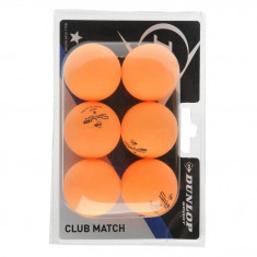 Oferta! Set 6 mingi tenis de masa ping pong Dunlop portocalii - originale foto