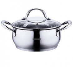 Oala inox cu capac de sticla GOURMET BG 6530 foto