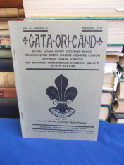 GATA ORICAND * REVISTA LUNARA PENTRU CERCETASII SENIORI - FEBRUARIE 1937 foto