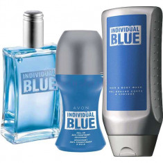 Apa de toaleta 100ml Individual Blue AVON+ deodorant roll on+gel de dus foto