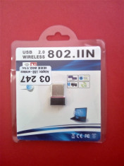 Adaptor Wireless USB - IEEE 802.11n pentru PC si laptop USB 2.0 150Mbps WIFI foto