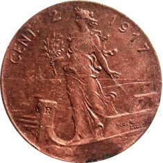 Italia moneda 2 Centesimi 1917 - Vedeti scan foto