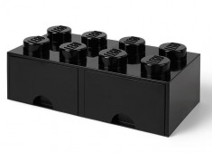 Cutie depozitare LEGO 2x4 cu sertare - Negru (40061733) foto