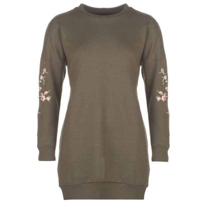 Oferta! Bluza Pulover Dama model lung Golddigga Puff Kaki - original foto mare Oferta! Bluza Pulover Dama model lung Golddigga Puff Kaki - original foto mare