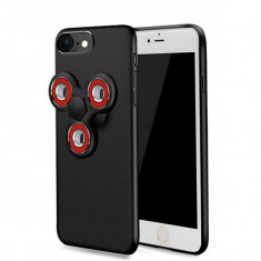 Husa iPhone 7 iPhone 8 cu Spinner negru din plastic, Jucarie Antistres foto