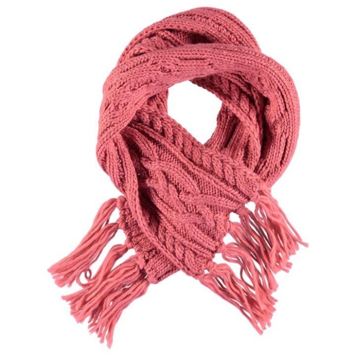 Oferta! Fular dama Golddigga Cable Scarf Pink de iarna - original foto mare Oferta! Fular dama Golddigga Cable Scarf Pink de iarna - original foto mare