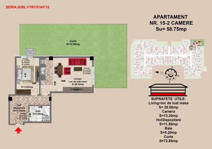 2 camere, str Nicolae Labis nr 52- pret 62.32.5 Euro, 58.75 mp foto mare 2 camere, str Nicolae Labis nr 52- pret 62.32.5 Euro, 58.75 mp foto mare