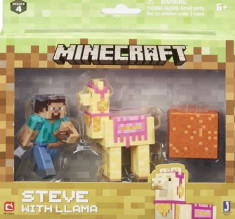 Set Figurine Minecraft Steve With Llama foto