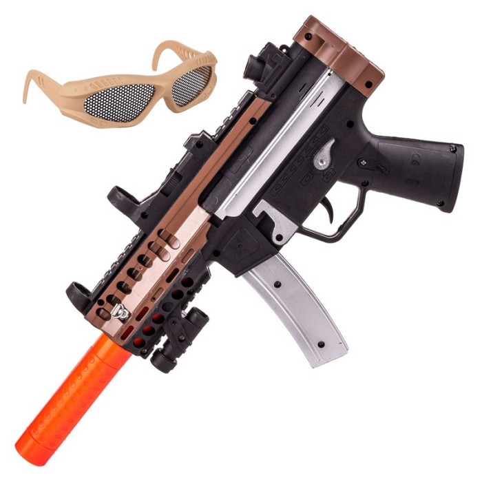 Set arma si ochelari lupta, 2 x AA, 3 ani+ foto mare Set arma si ochelari lupta, 2 x AA, 3 ani+ foto mare