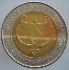 PAPUA NOUA GUINEE KM#51 - 2 Kina 2008 UNC foto