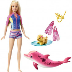 Papusa Barbie care isi schimba culoarea si Delfinul Magic foto