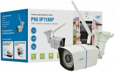 Camera Supraveghere Video PNI IP11MP, 1/4&amp;amp;quot; CMOS, 3.6 mm, 720p, WiFi (Alb) foto