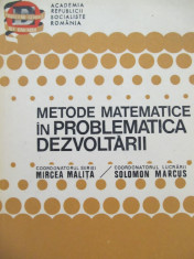 Metode matematice in problematica dezvoltarii -Mircea Malita , Solomon Marcus foto