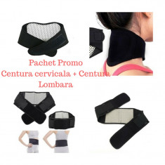 Pachet Promotional - Centura cervicala cu turmalina + Brau / Centura lombara cu turmalina foto