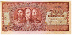 Bancnota 500 Lei 1949 Horia Closca si Crisan a.UNC/UNC foto