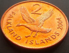 Moneda 2 PENCE -I.LE FALKLAND, anul 2004 *cod 3176 = A.UNC foto