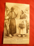 Ilustrata Costume populare din L&#039;Auvergne - Franta , interbelica, Circulata, Printata