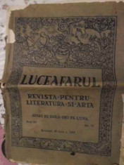 Luceafarul Revista Pentru Literatura Si Arta Anul Xiv, No.12 - Colectiv ,405623 foto