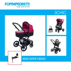 Carucior transformabil 3 in 1 Foppapedretti 3CHIC + baza isofix cadou foto