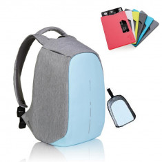 Rucsac laptop Bobby Compact Pastel Blue bleu antifurt + cadou foto