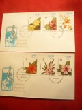 2 Plicuri FDC - Flora 1977 Cuba