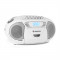 Auna KrissKross de radio portabil recorder USB MP3 CD alb