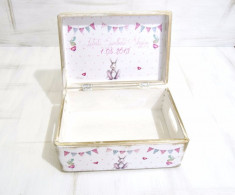 The Bunny Box &amp;amp;#8211; cutie personalizata copii, cutie personalizata botez foto