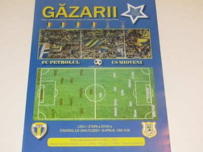 Program meci fotbal PETROLUL PLOIESTI - CS MIOVENI (30.04.2012) foto