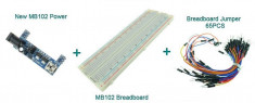 Kit breadboard 830 puncte sursa 3,3/5V, 65 cabluri / arduino foto