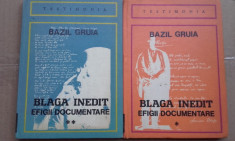 Blaga inedit , efigii documentare - BAZIL GRUIA , 2 vol foto