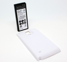 Baterie extinsa 6800 mAh Samsung Galaxy Note 4 N910 + capac spate alb foto