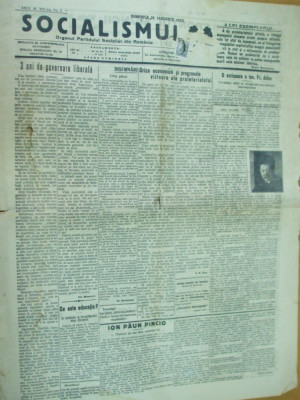 Socialismul 25 ianuarie 1925 Cluj Adler Argetoianu liberal Constanta Paun Pincio foto