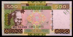Guinea 500 Francs Franci 2015 UNC necirculata ** foto
