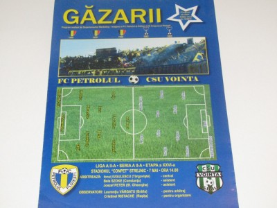 Program meci fotbal PETROLUL PLOIESTI - CSU VOINTA SIBIU (07.05.2011) foto