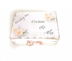 Yellow Rose Wedding Box &amp;amp;#8211; Cutie de nunta personalizata foto