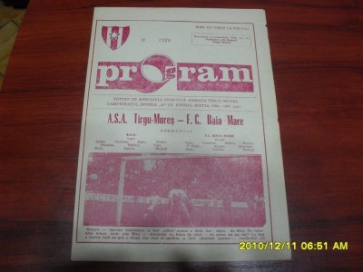 program ASA Tg. Mures - FC Baia Mare foto