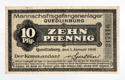 GERMANIA 1916 10 PFENNIG QUEDLINBURG foto