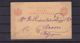 ROMANIA CARTE POSTALA CLASICA CIRCULATA 1889 ROMAN - ANVERS