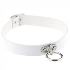 Choker inel colier O Ring piele foto