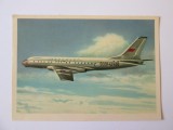 Avion pasageri TU-104 B,carte postala necirculata Aeroflot din anii 50, Rusia, Printata