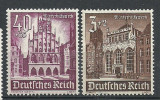 GERMANIA (REICH) 1940 - CLADIRI ISTORICE, 2 timbre cu SARNIERA, R7, Nestampilat