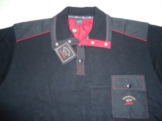 PULOVER BARBATI BLEUMARIN GULER CAPSE UMERI EPOLETI 100% LANA PURA VIRGINA SHARK