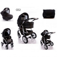 Carucior 3 in 1 Coral CE2 (Negru) Kerttu foto